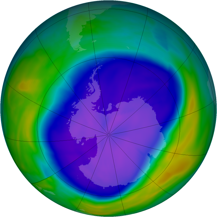 Antarctic ozone map for 22 September 2006